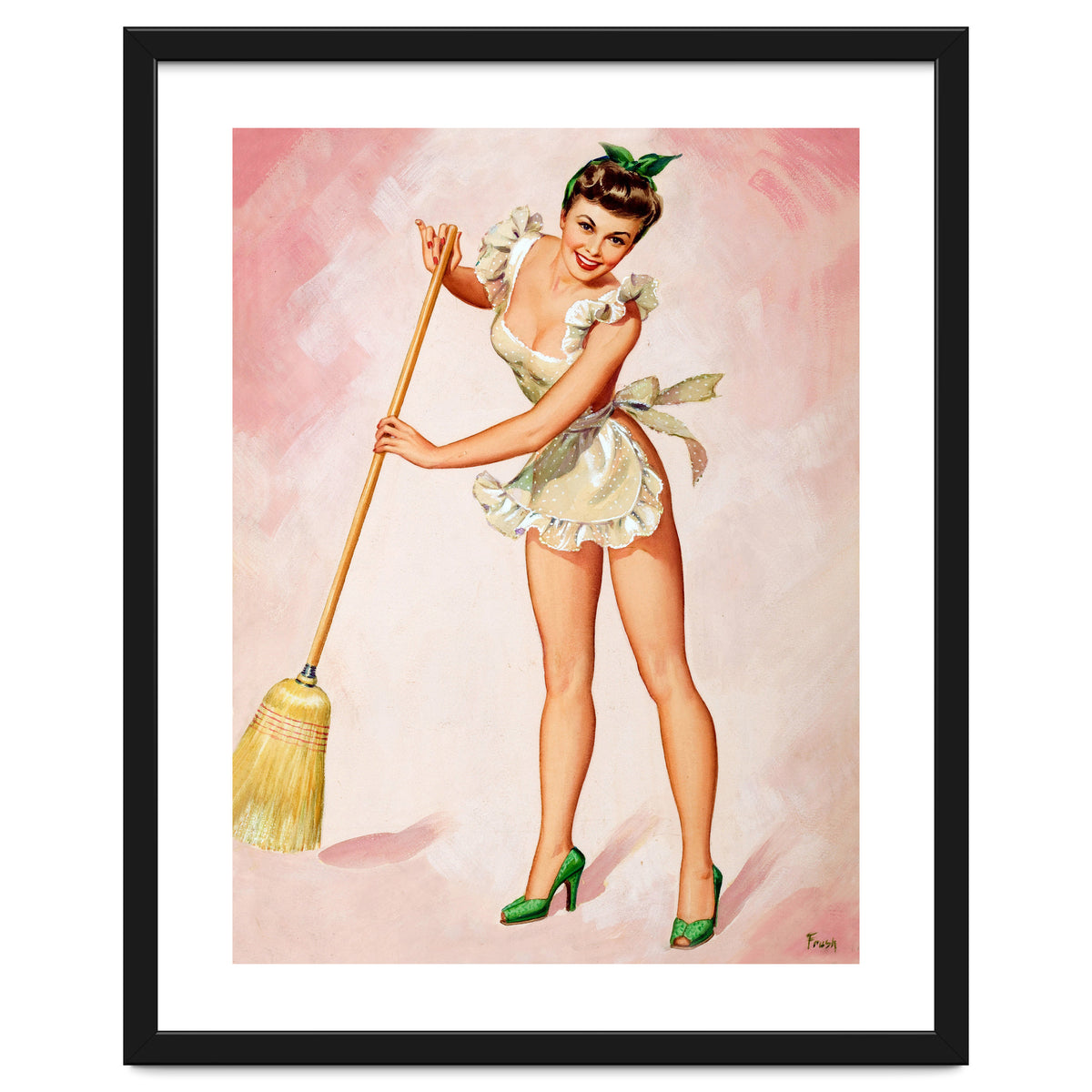 Sexy Pinup Mate On The Work