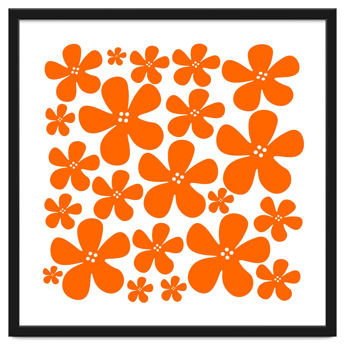 Orange Flowers Pattern