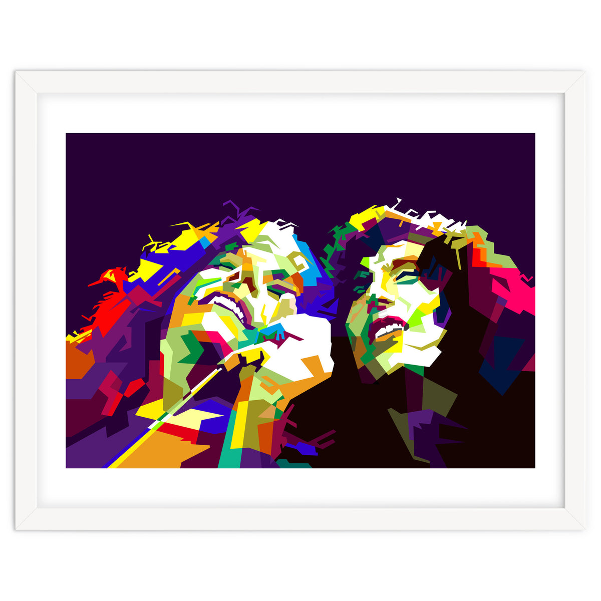 Robert Plant And Jimmy Page Pop Art WPAP