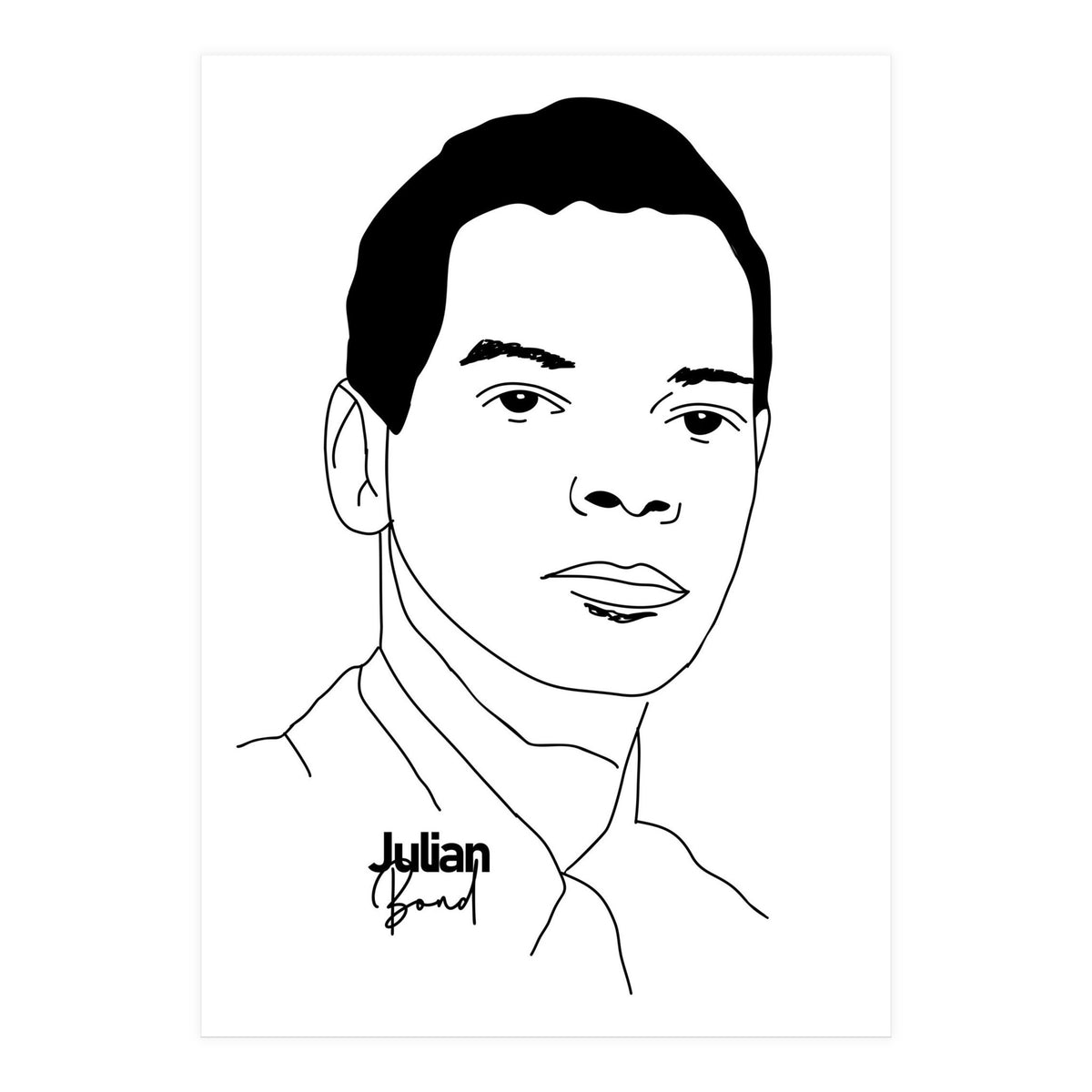 Julian Bond American Social Activist Legend (Print Only)