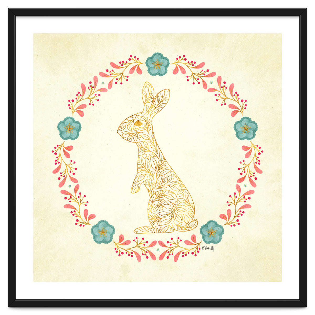 Floral Rabbit Wreath