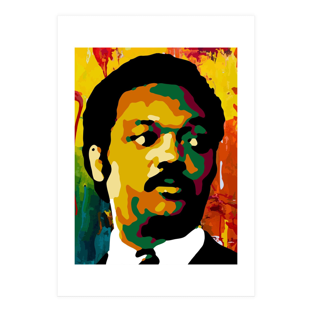 Jesse Jackson Colorful Abstract Art (Print Only)