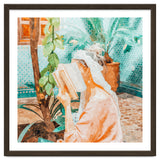 Turkish Reader | Morocco Travel Book Club | Modern Bohemian Woman Architecture | Watercolor Painting thumbnail