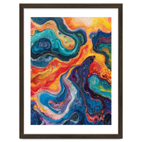 Vibrant Fluid Acrylic Pour Abstract Art