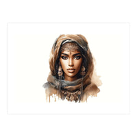 Desert Muse Watercolor Portrait (Print Only)