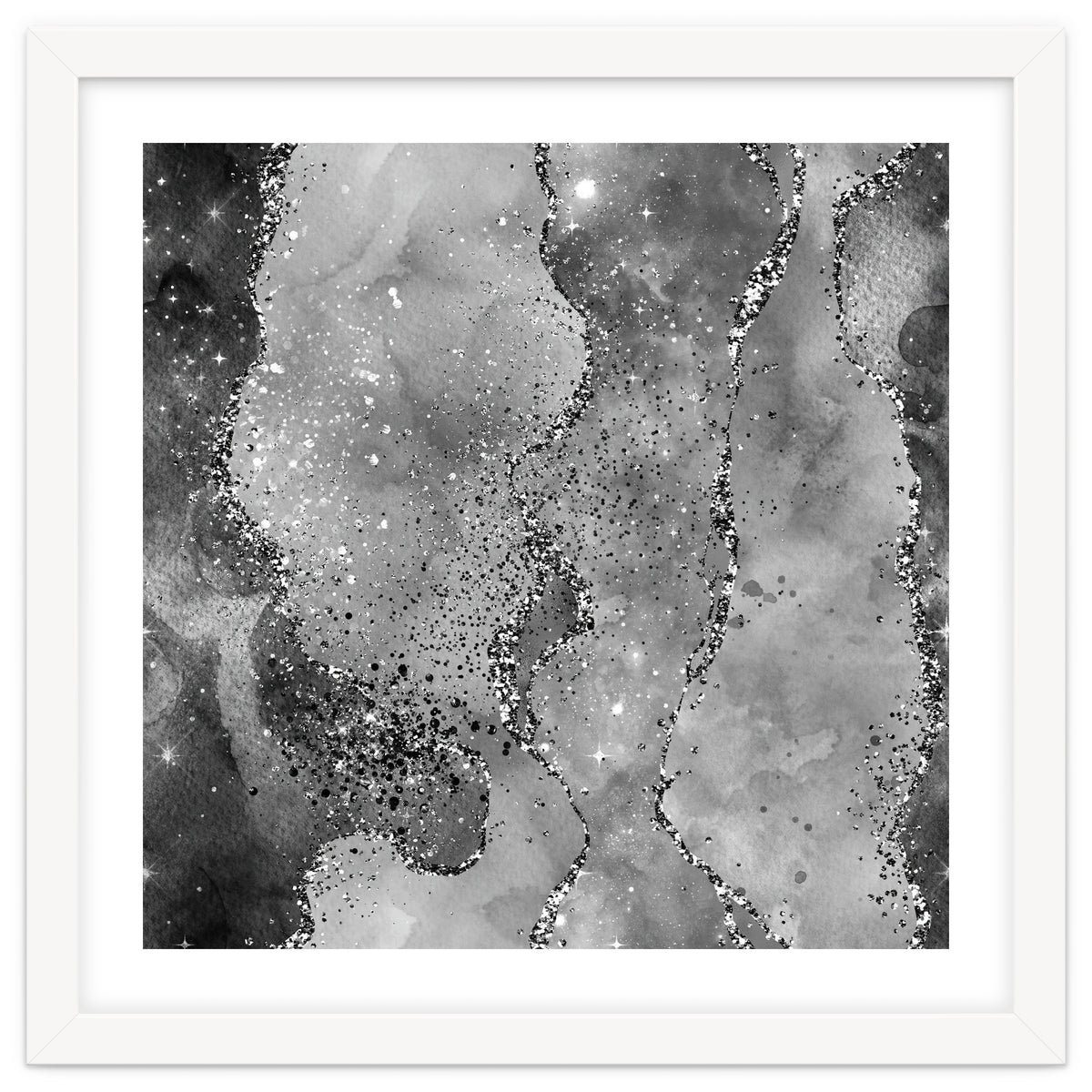 Black Glitter Agate Texture 02