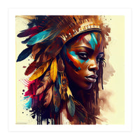 Powerful African Warrior Woman #5 (Print Only)