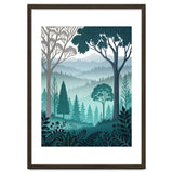 Vibrant Silhouettes in the Misty Teal Highlands thumbnail