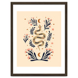 Snake And Flowers Beige And Indigo thumbnail