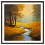 Golden Autumn Forest Path with Winding Creek thumbnail