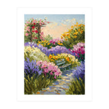 Serene Summer Garden Path Oil Painting (Print Only) thumbnail