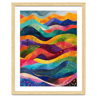 Abstract Rainbow Rolling Hills Landscape