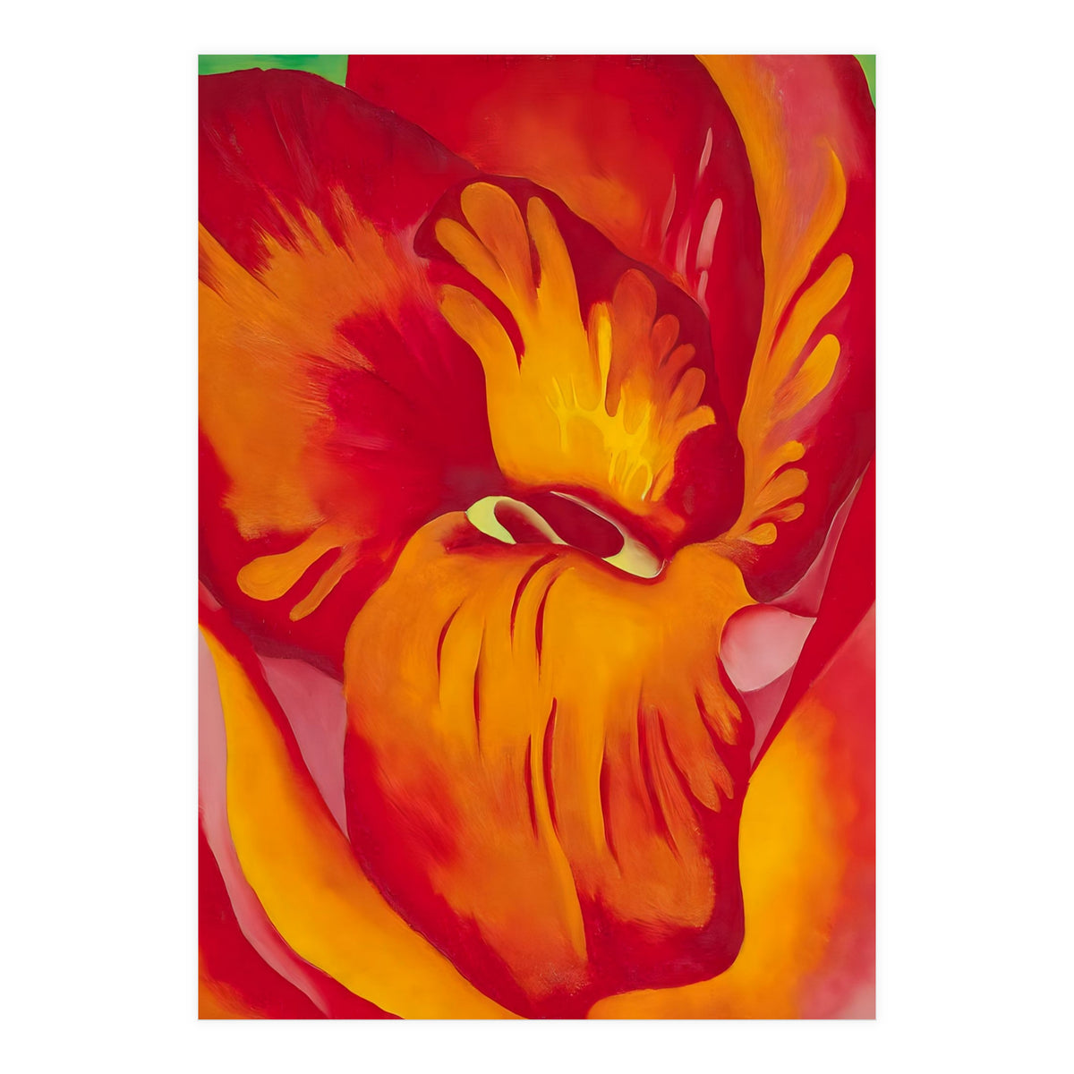 Georgia O’Keeffe – Canna Red and Orange (1926) | Vibrant Modernist Floral Painting in Bold Organic Forms (Print Only)