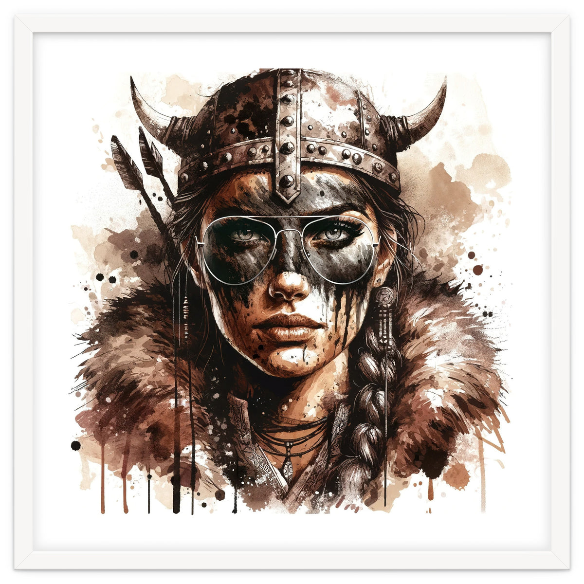 Modern Viking Woman Portrait