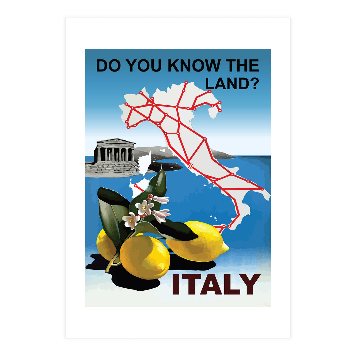 Italy Map (Print Only)