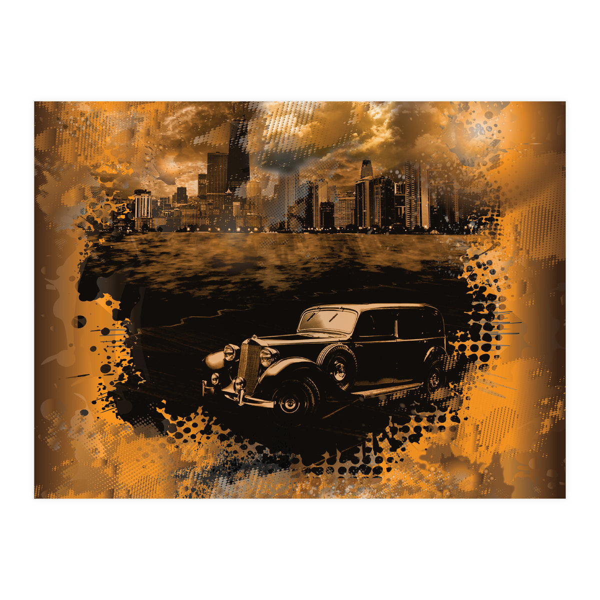 Chicago Waterfront Monochrome (Print Only)