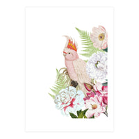 Cockatoo in Flower Jungle  (Print Only)