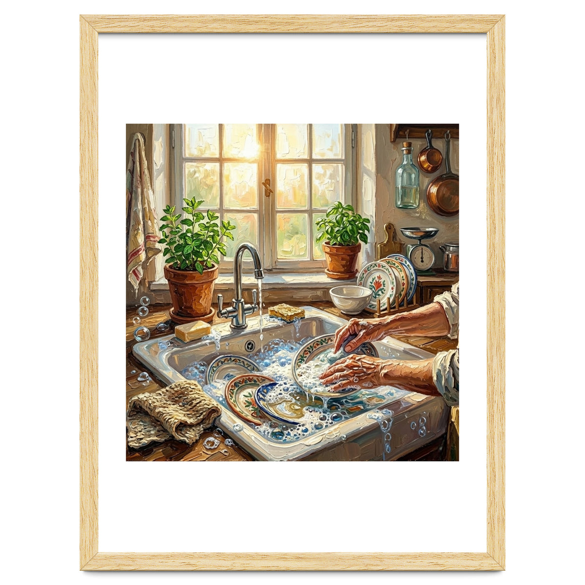 Cozy Kitchen Oil Painting