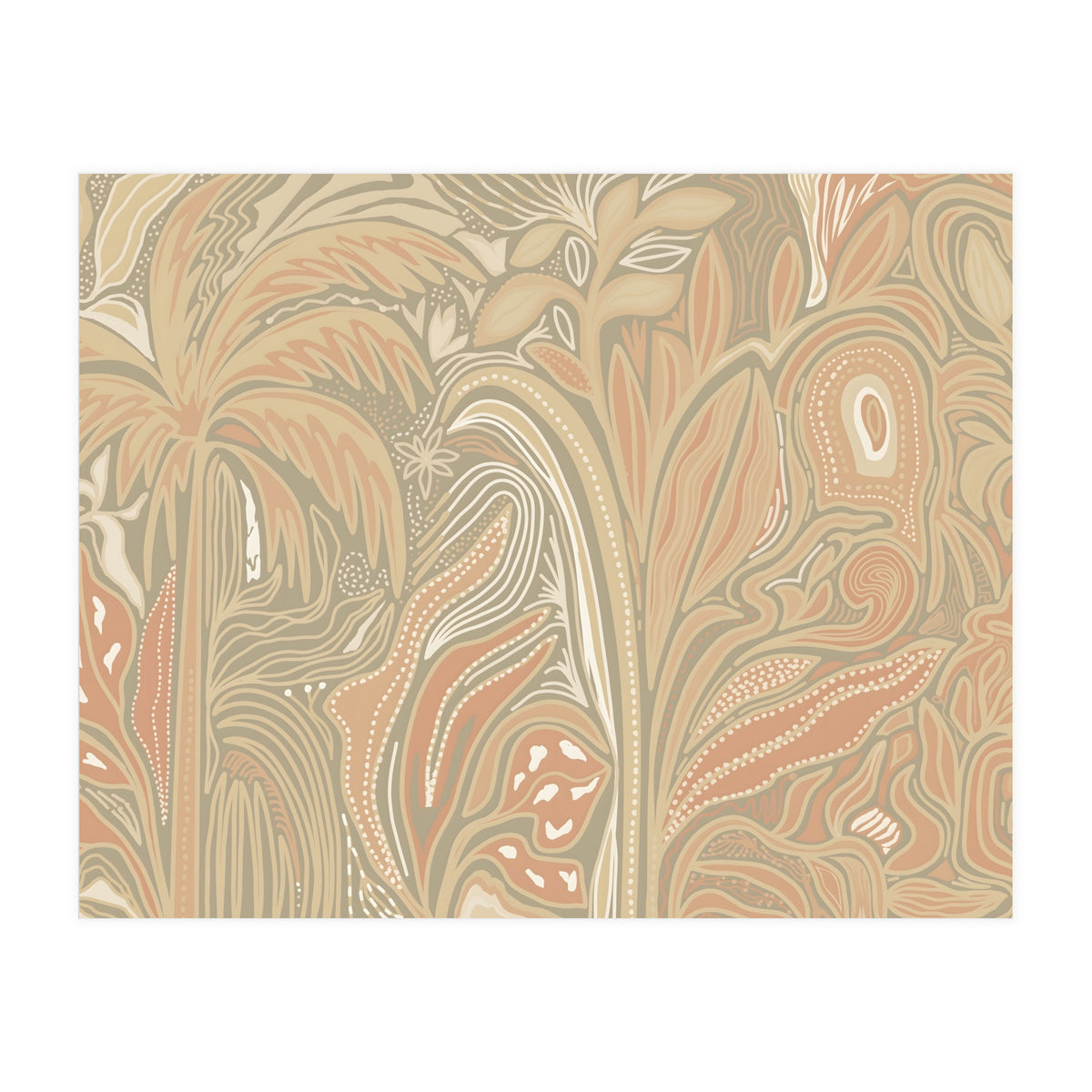 Palmae Mysticae Biege Rustic  (Print Only)