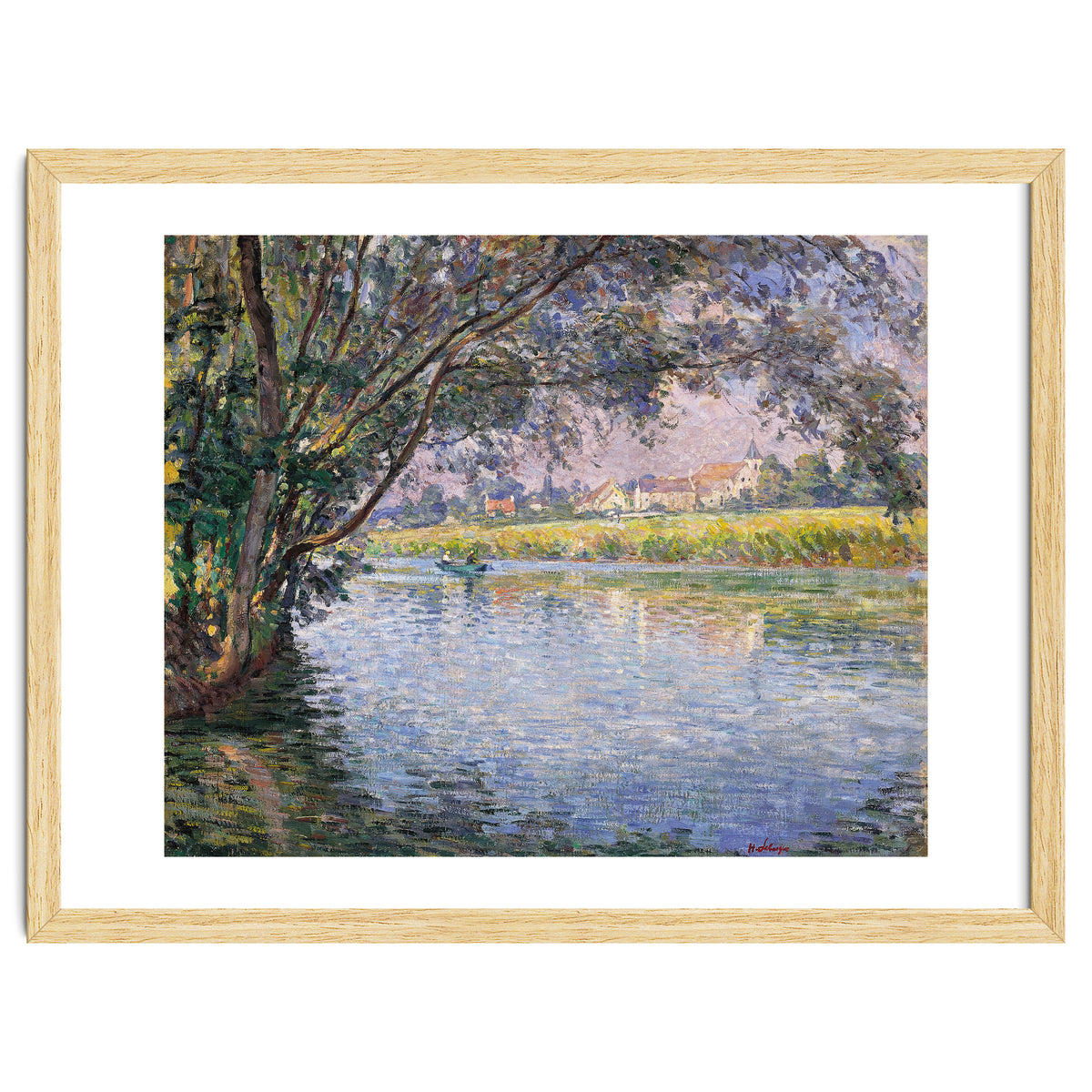 Henri Lebasque (Champigné, 1865-Le Cannet, 1937). Banks of the RIver Marne near Montévrain (ca. 1...