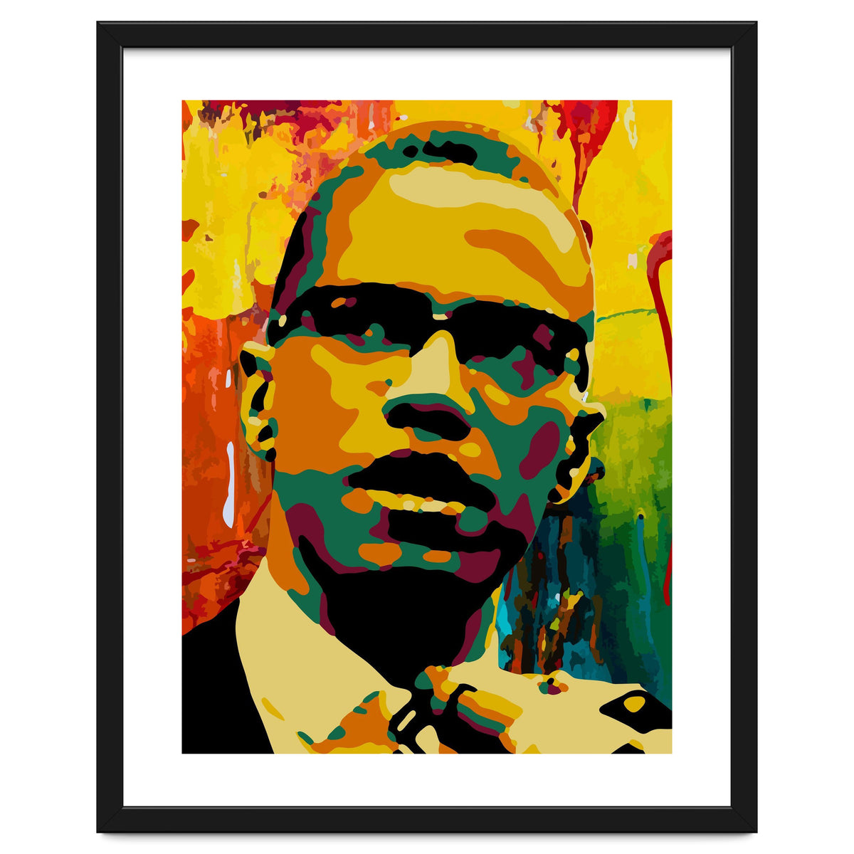 Malcolm X Colorful Abstract Art 2