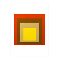 Josef Albers - Red, Brown, Golden (Print Only)