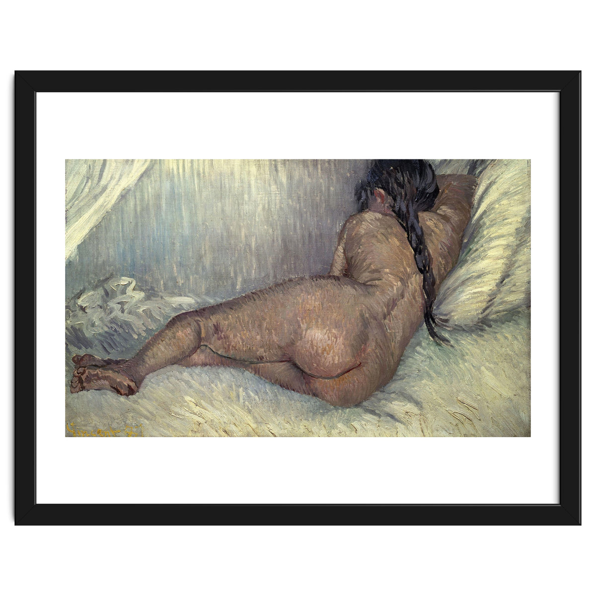 Dutch school. Naked woman. 1887. Oil on canvas (38 x 61 cm). Paris, private collection.