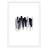 Abstract Watercolor Stripes Minimal Black thumbnail