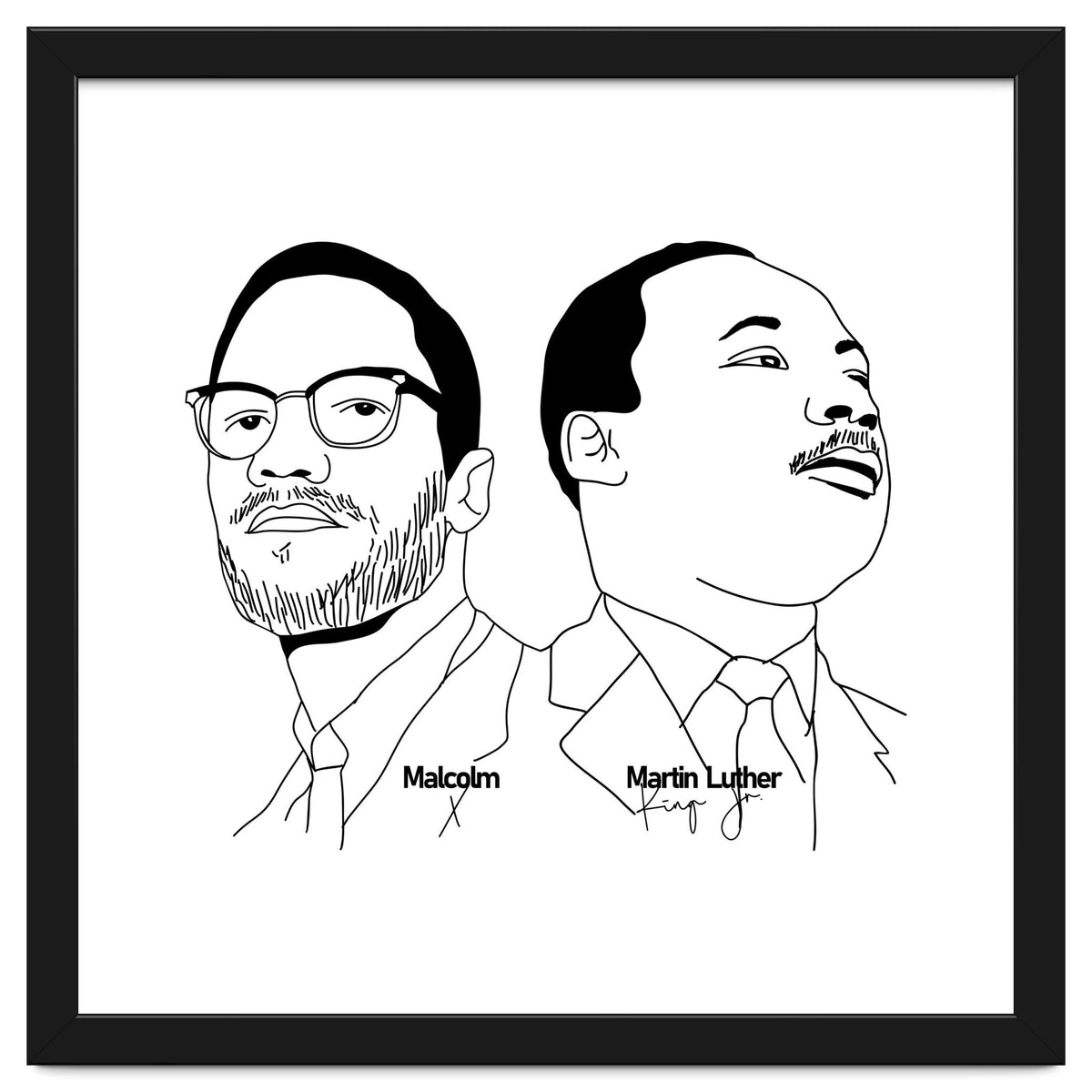 Martin Luther King Jr and Malcolm X