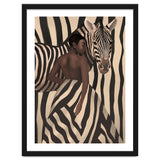Woman And Zebra In Bold Stripes thumbnail