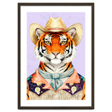 Tiger Portrait in Hat Wild Cowboy Fashion thumbnail