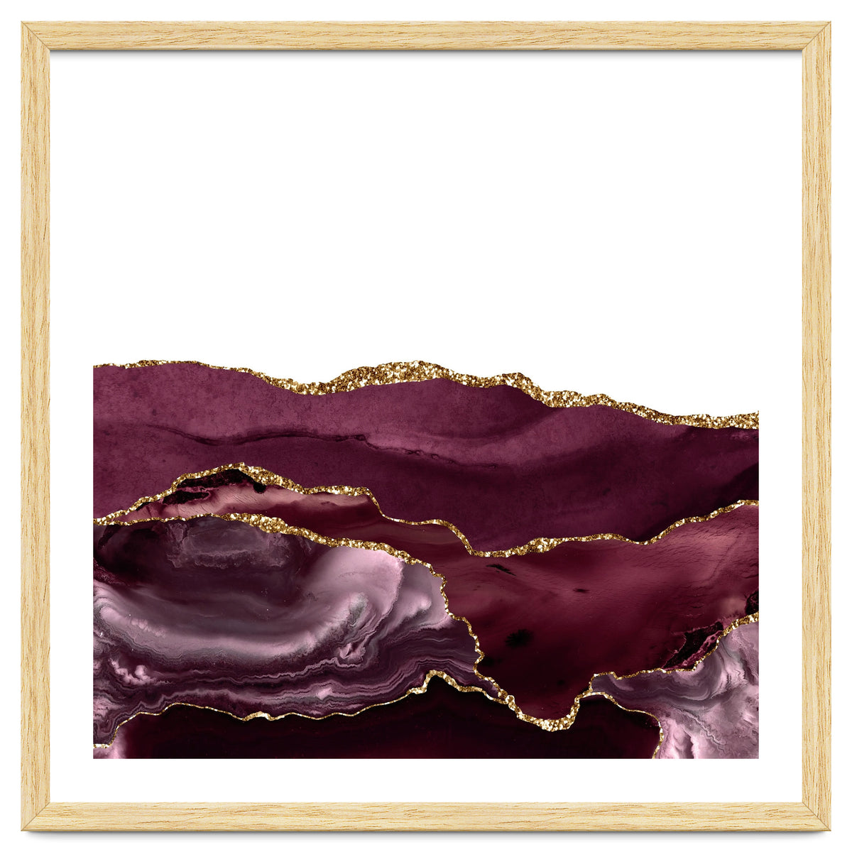 Burgundy & Gold Agate Texture 25