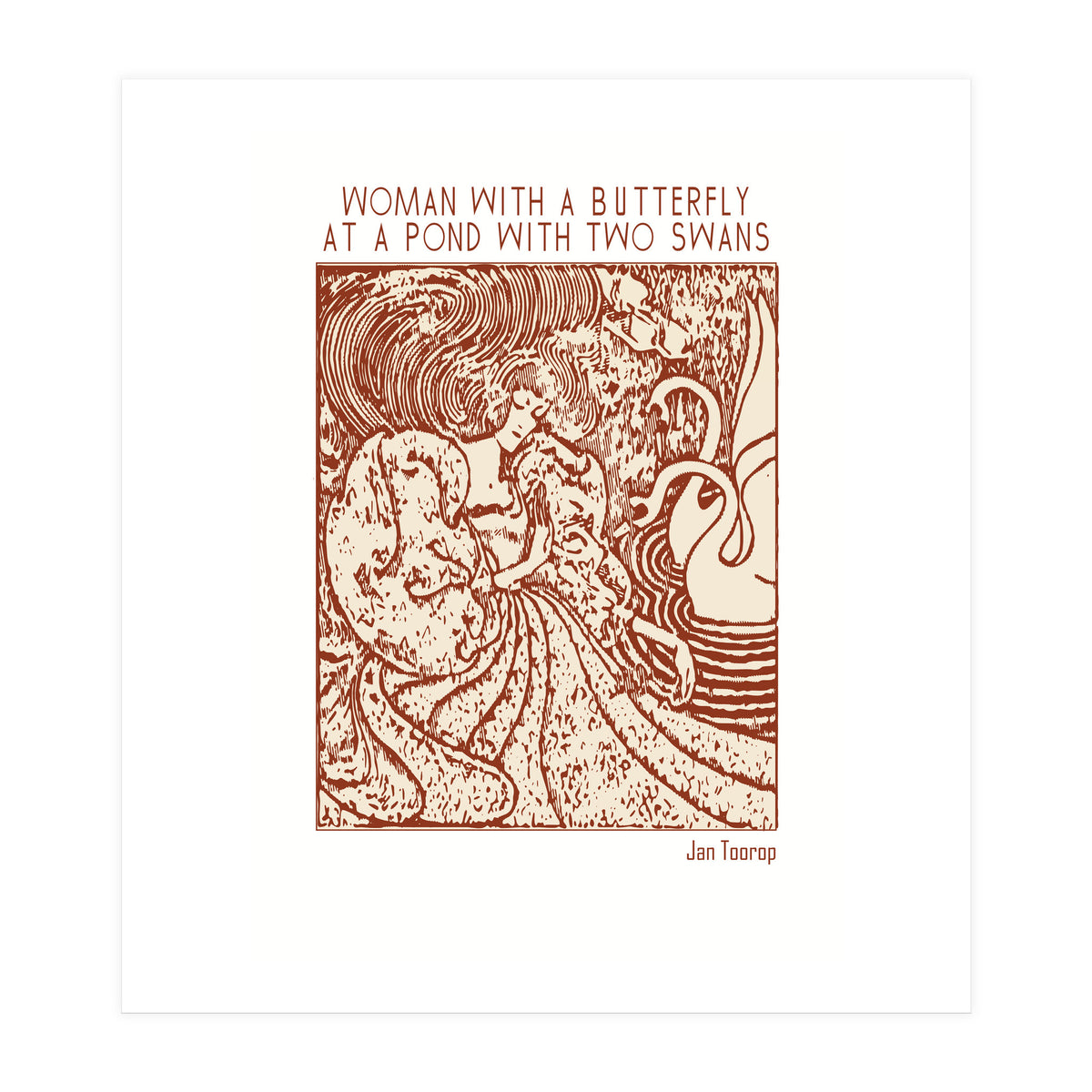 Woman With A Butterfly (Print Only)