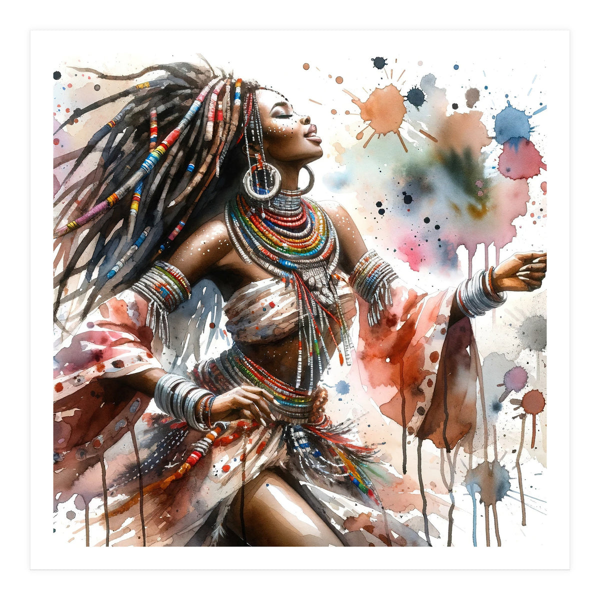 Skyward Beadwork Dancer Portrait (Print Only)