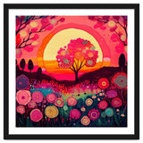 Folk Sunset Blossoming Tree thumbnail