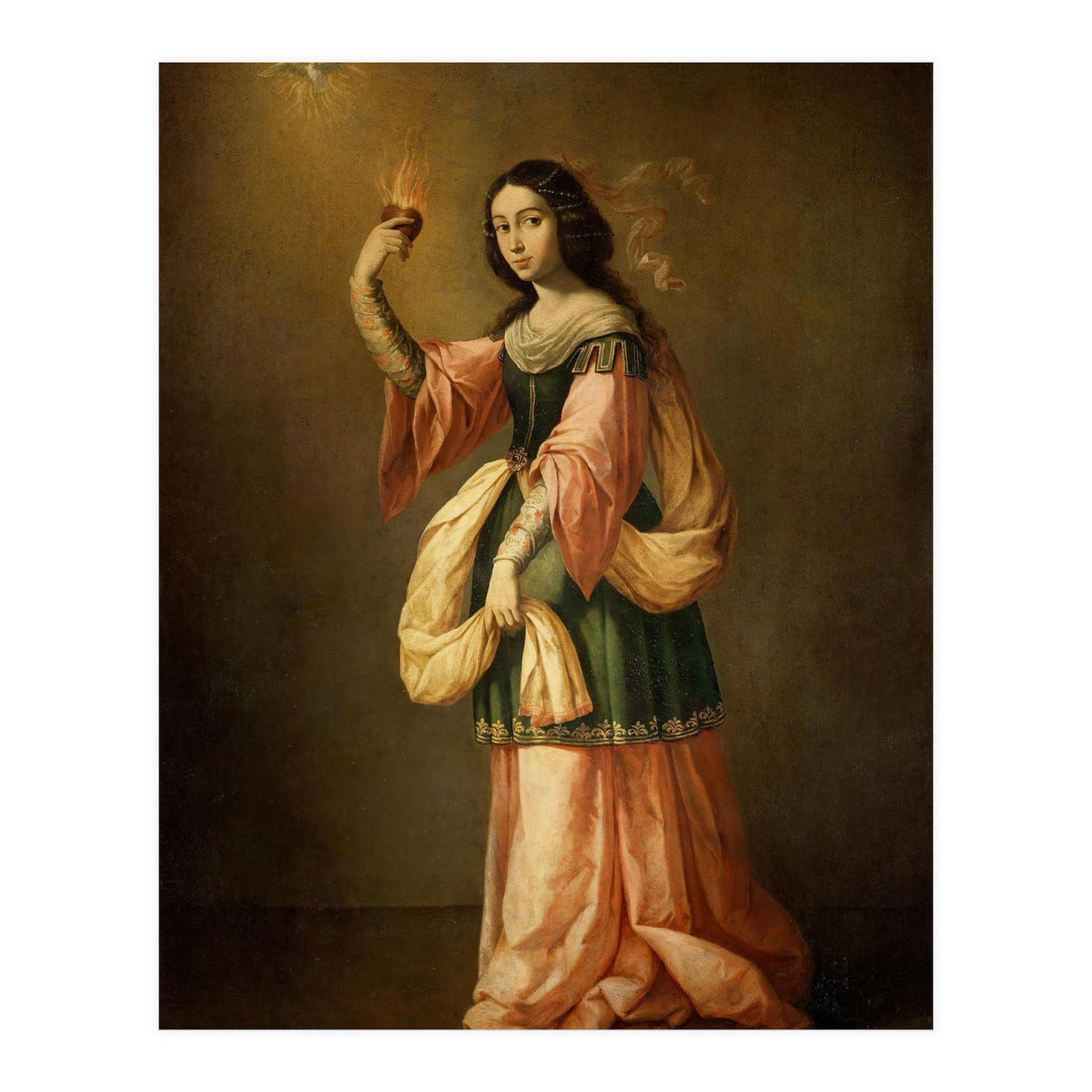Francisco de Zurbarán / 'Allegory of Charity', ca.  1655, Spanish School. (Print Only)