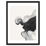 Abstract Black And White Wavy Lines Flowing Organic Shape thumbnail
