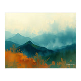 Long Title Misty Blue Mountain Range Landscape (Print Only) thumbnail