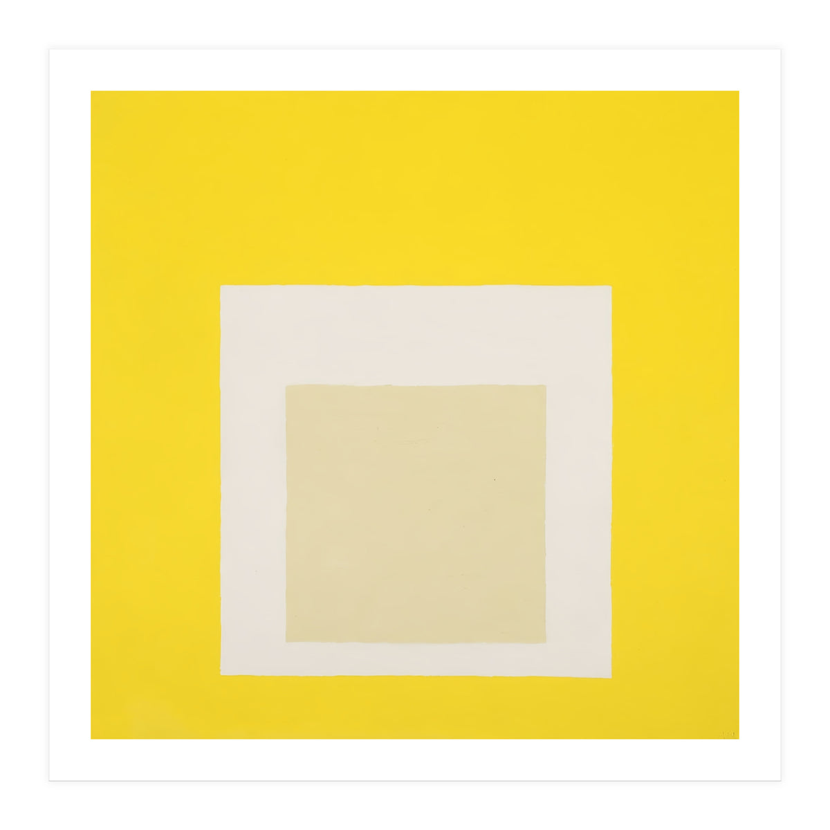 JOSEF ALBERS - HOMAGE TO THE SQUARE YELLOW WHITE (Print Only)