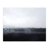 Tourists on the black sand beach - Iceland  (Print Only) thumbnail
