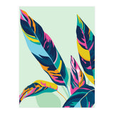 Dopamine Botanical, Colorful Tropical Banana Leaves, Plants Jungle Eclectic Contemporary, Bohemian Nature Forest (Print Only) thumbnail