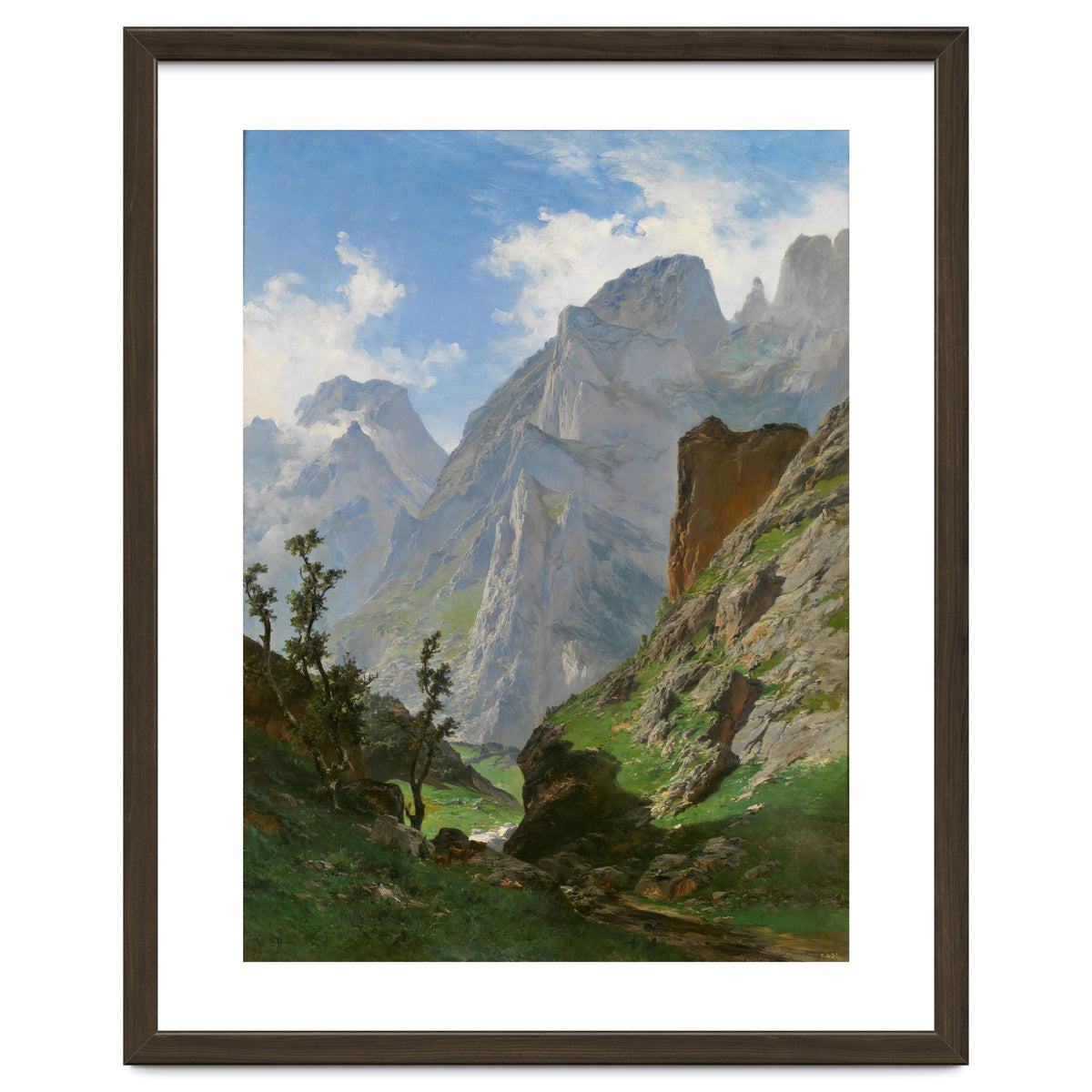 Carlos de Haes / 'Mancorbo Canal in Picos de Europa', 1876, Spanish School.