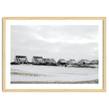 Snow covered houses on the hill thumbnail