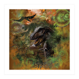 Dinosaur Jurassic T-Rex Collage (Print Only) thumbnail