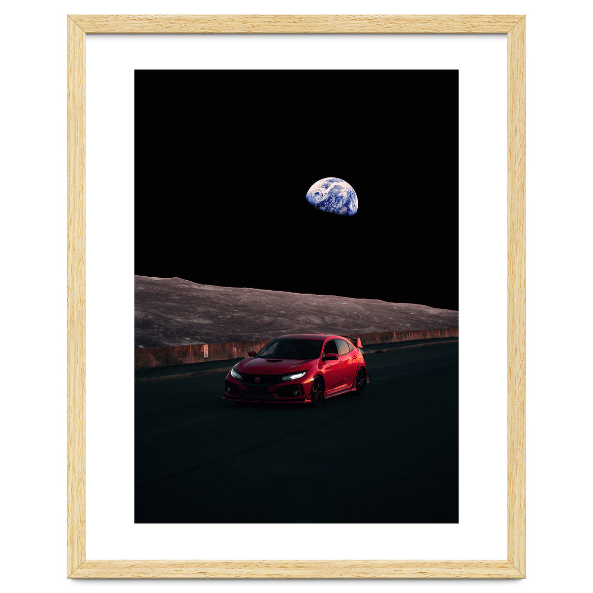 Driving Civic In The Moon