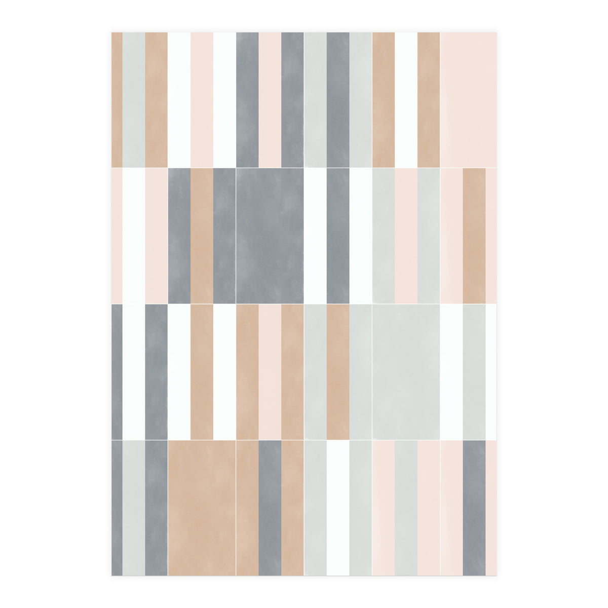 Muted Pastel Tiles 03 (Print Only)