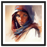 Watercolor Tuareg Woman #10