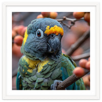 Yellow Headed Amazon Parrot Close Up Portrait