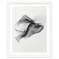 Abstract Black Flowing Fabric Wave