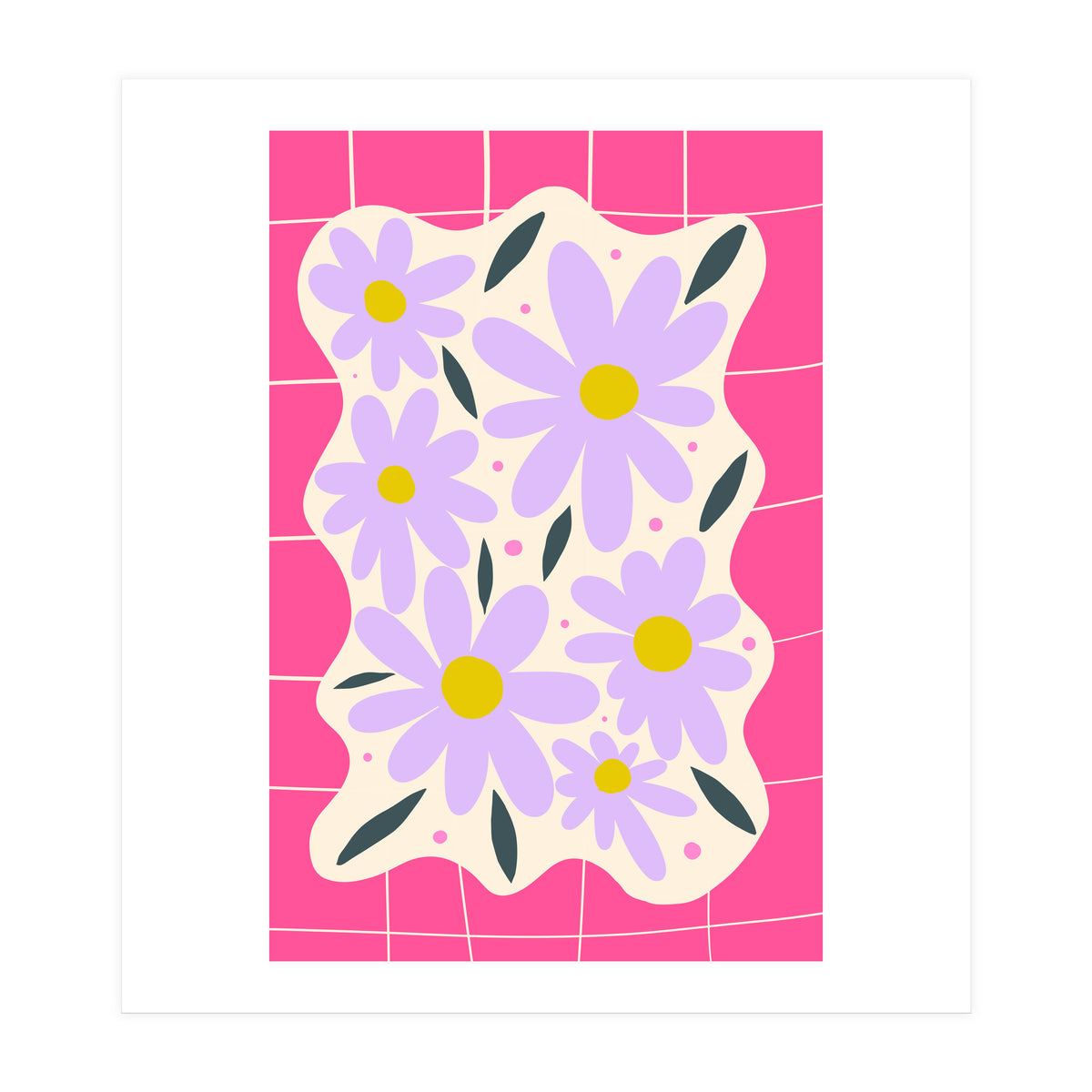 Modern Grid Floral (Print Only)